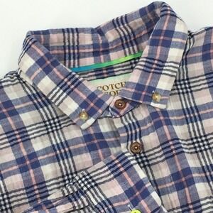 Scotch Soda Amsterdam Shirt‎ Mens Medium Plaid Button Down Shirt Organic Cotton